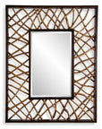 Teak Maze - Rectangle Mirror