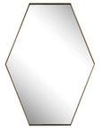 Ankara - Brass Hexagon Mirror