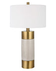 Adelia - Ivory & Brass Table Lamp