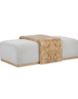 Kenan - Rectangle Ottoman Coffee Table - Creamy Ivory