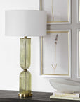 Mirah - Glass Table Lamp - Olive Green