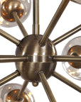 Chet - 12 Light Sputnik Chandelier - Light Brown