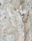 Lana - Scalloped Marble Drink Table - Bronze / White