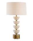 Hemisphere - Travertine Table Lamp - Beige