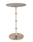 Cyprus - Accent Table - Brass / White