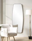 Caspian - Curved Black Dressing Mirror