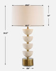 Hemisphere - Travertine Table Lamp - Beige