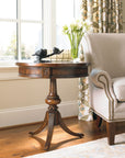 Commerce And Market - Round Pedestal Accent Table - Dark Brown