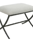 Brisby - Gray Fabric Small Bench