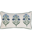 Novel Estate - 14" x 26" NV Belcourt Floral Pillow - Natural / Blue
