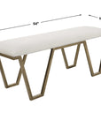 Farrah - Geometric Bench - White