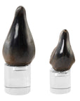 Nesting Bird - Gray Sculptures (Set of 2)