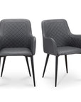 Cantata - Vegan Leather Dining Chair (Set of 2) - Slate