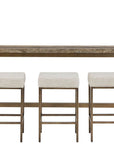 Montclair - Brindle Console With 3 Stools - Light Brown / Beige
