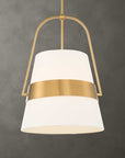 Harness - 1 Light Shade Pendant - White / Gold