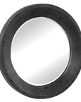 Frazier - Round Industrial Mirror - Black