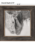 Custom Black And White Horses - Print - Dark Brown