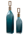 Annabella - Glass Bottles (Set of 2) - Teal