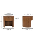 Theo - One Drawer Nightstand - Brown