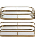 Rosea - Trays (Set of 2) - Brushed Gold