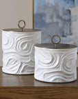 Ivory Tide - Indoor-Outdoor Canisters (Set of 2) - White