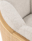 Daisy - Upholstered Swivel Chair - Coastal Sand