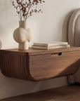 Hettie - Floating Nightstand - Dark Brown