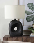 Peephole - Outdoor Bronze Table Lamp - Black