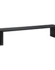 Post - Large Oak Dining Bench - Black