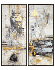 Life Scenes - Abstract Art (Set of 2) - Beige