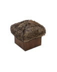 Serge - Ottoman Faux Fur - Brown