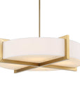 Cresson - 4 Light Drum Pendant - White / Gold