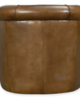 CC - Axton Swivel Leather Club Chair - Dark Brown
