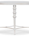 Melange - On The Bright Side Oval End Table - White