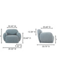 Hazel - Lounge Chair - Light Blue