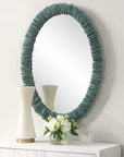 Bonaire - Oval Mirror - Teal Blue