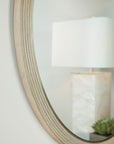 Cascade - Round Mirror - Light Brown