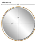 Canillo - Round Mirror - Gold