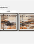 Cinnamon Shore - Framed Prints (Set of 2) - Dark Brown