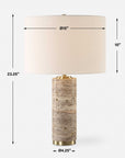 Cortado - Travertine Table Lamp