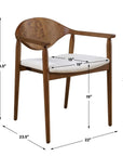 Augusta - Burl Dining Chair - Brown,White