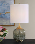 Glenn - Mottled Glass Table Lamp - Green
