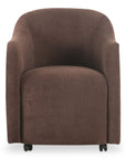 Drava - Rolling Dining Chair - Dark Brown