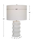 Ascent - White Geometric Table Lamp