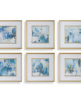 Fresh Start - Blue Abstract Prints (Set of 6)