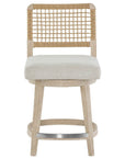 Oasis - Dockside Swivel Counter Stool - White / Beige