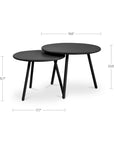 Kari - Outdoor Nesting Coffee Table - Black