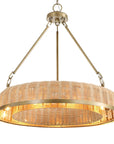 Ladakh - 9 Light Round Wicker Pendant - Gold