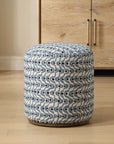Cas - Fabric Ottoman - Blue