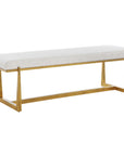 Midas - Bench - Antique Gold & White